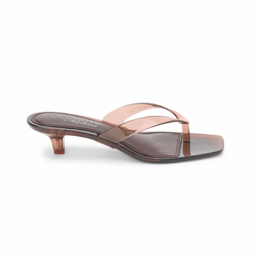 Brown jelly kitten heel sandal - coconuts by Matisse size 6